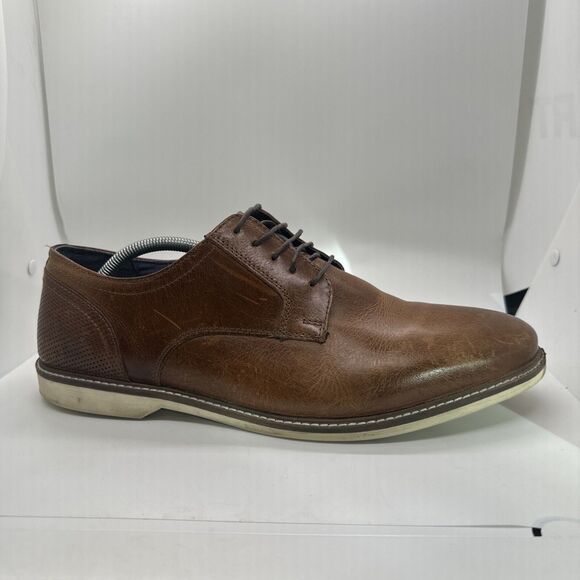 Hawker Rye Waylon Mens Tan Brown Leather Lace Up Oxford Size 13 US - Picture 2 of 14